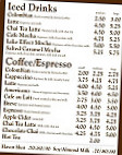 Chocolate Cafe menu