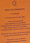 Contre-pied menu