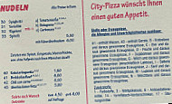 City- Pizza Blaues Haus Inh. Marcel Burrasch menu