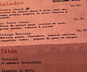 Les Fontaines Saint Honoré menu