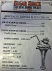 Sugar Shack menu