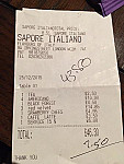 Sapore Italiano menu