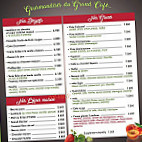 Le Grand Cafe menu