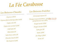 La Fée Carabosse menu