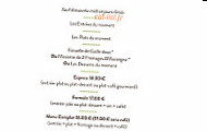 Le Barriol menu