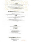 La Bastide Du Calalou menu