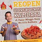 Geprek Bensu Kalibata menu