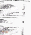 L'École Buissonnière menu