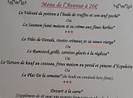 L’avenue menu