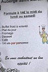 Auberge Saint Martin menu