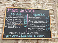 La Roche Du Marais menu