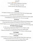 La Métairie menu