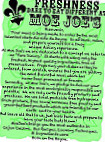 Mo Jo's menu