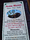 Aziatische Haus China Thai Sushi menu