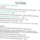 Auberge De L'argentor menu