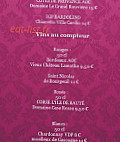 Le Barococo menu