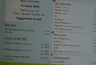 Le Romarin menu