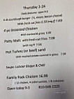 Mainstreet Cafe menu