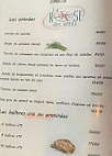 La Rose Des Vents menu