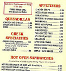 Joe Pops menu