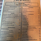 La Femme du Boulanger menu