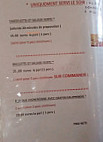 La Chicholière menu