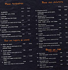 Pizzeria Chez Pedro menu