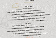 La Grange menu