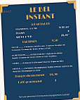 Le Bel Instant menu