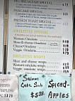 Paul Mike's Sub Shop menu