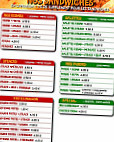 Speed Pizza menu