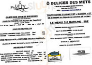 O Delices Mets menu