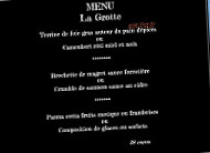 La Grotte du Loup menu