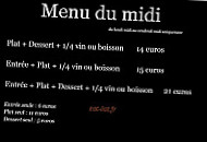 La Grotte du Loup menu