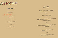 Le Sass' menu