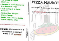 Le Camion Rouge Pizza Naudot menu