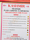 Kashmir menu