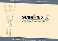 Sushi-riz menu