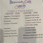 Bernards Deli Cafe menu