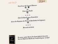 Maison rouge menu