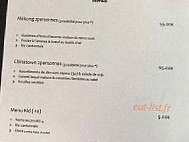 Restaurant La Thailande menu