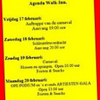 Cafe-feestzaal Walk-inn menu