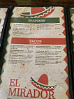 El Mirador Restaurant menu