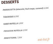 Il Piccolino menu