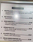 Ooy's House Thai Chinese Food menu