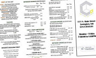 The Cornerstone Coffeehouse menu