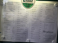 Bergklause menu