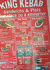 King Kebab menu