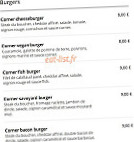 Corner Burger menu