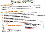 La Ronde Des Champs menu